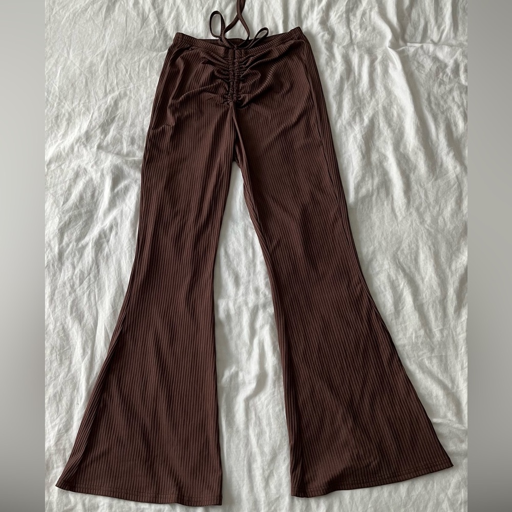 Brown Flared Pants